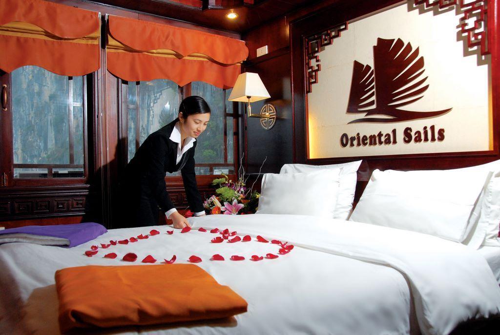 Oriental Sails Cruise Hotel Hạ Long-öböl Szoba fotó